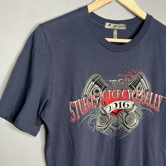 HOT LEATHERS APPAREL WOMENS X-LARGE BLUE STURGIS SHORT SLEEVED TSHIRT 2016 NWT - Picture 3 of 9